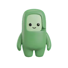 The green Keepy mascot