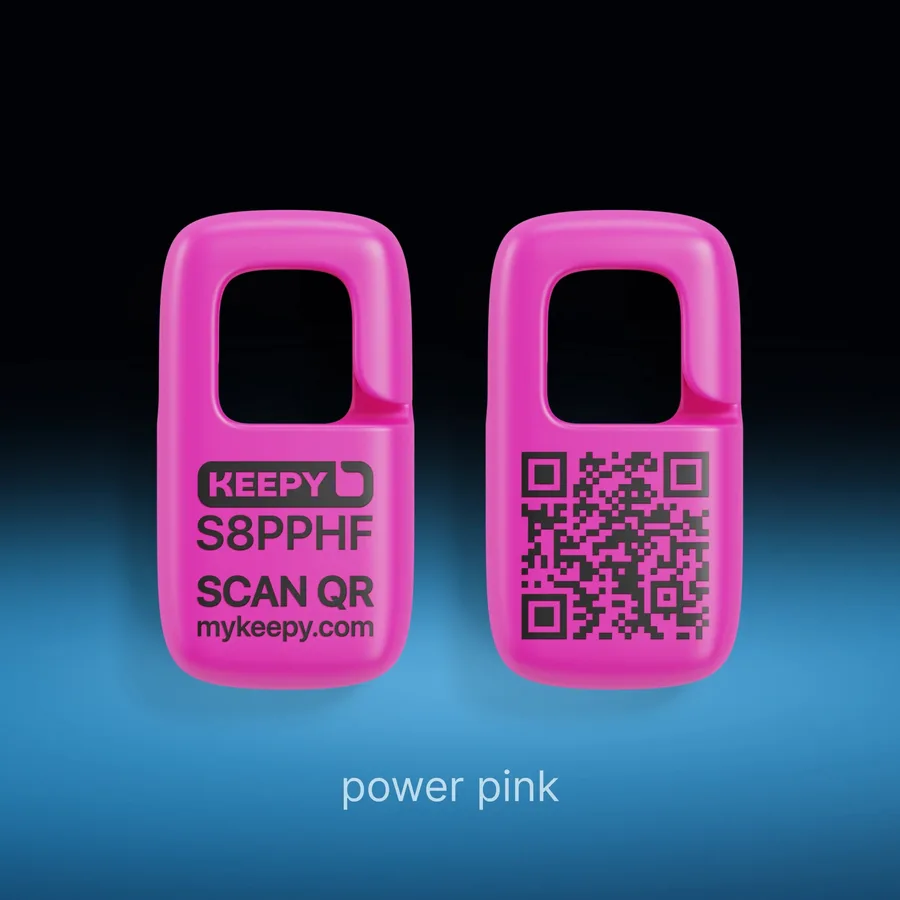 A Power pink Premium QR Tag